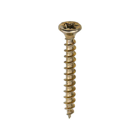 Solo Countersunk Gold Woodscrews - 3.5 x 30 Image