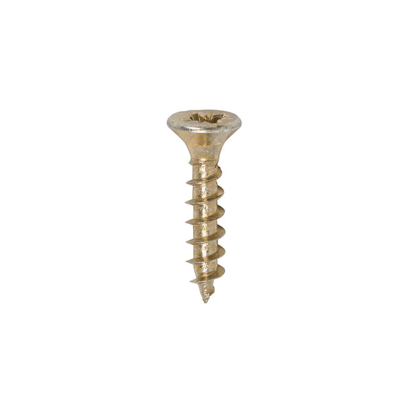 Solo Countersunk Gold Woodscrews - 4.0 x 20 Image