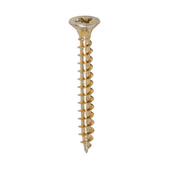Solo Countersunk Gold Woodscrews - 4.0 x 35 Image