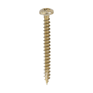 Classic Multi-Purpose Pan Head Gold Woodscrews - 4.0 x 40 Image