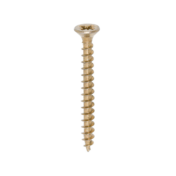 Solo Countersunk Gold Woodscrews - 4.0 x 40 Image