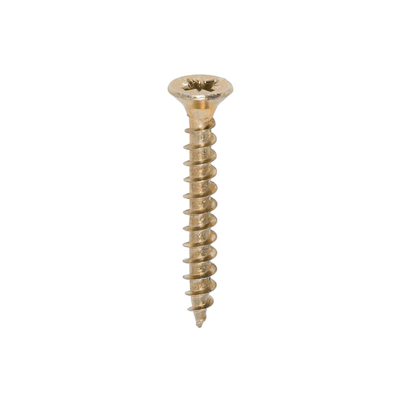 Solo Countersunk Gold Woodscrews - 4.5 x 35 Image