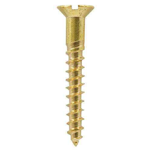 Solid Brass Countersunk Woodscrews - 2 x 3/8 Image