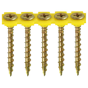 Collated Solo Countersunk Gold Woodscrews - 4.2 x 55 Image