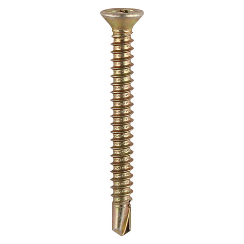 Window Fabrication Screws Countersunk PH Self-Tapping Self-Drilling Point Yellow - 3.9 x 45 Image