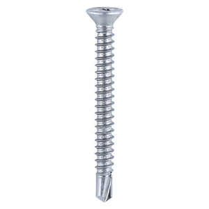 Window Fabrication Screws Countersunk with Ribs PH Self-Tapping Self-Drilling Point Zinc - 3.9 x 13 Image