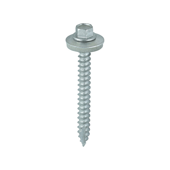 Slash Point Sheet Metal to Timber Screws Exterior Silver with EPDM Washer - 6.3 x 60 Image