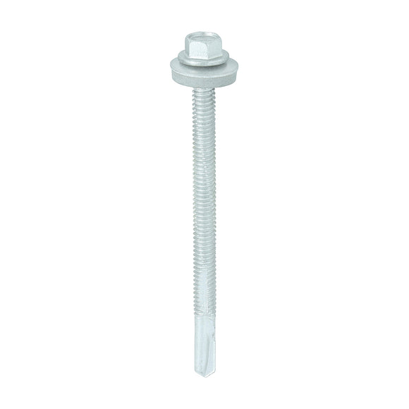 Self-Drilling Heavy Section Screws Exterior Silver with EPDM Washer - 5.5 x 80 Image