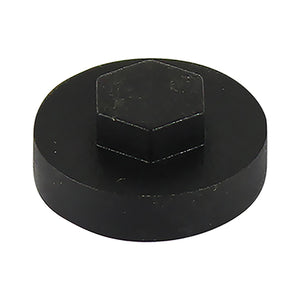 Hex Head Cover Caps Black - 19mm Image