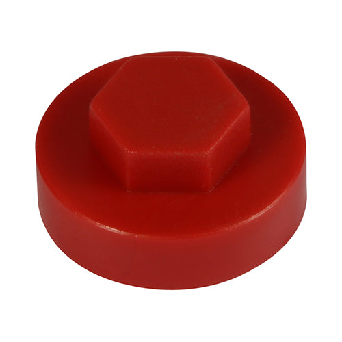 Hex Head Cover Caps Flame Red - 16mm Image