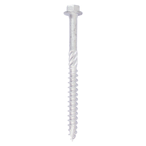 Heavy Duty Timber Screws Hex Flange Head Exterior Silver - 8.0 x 60 Image