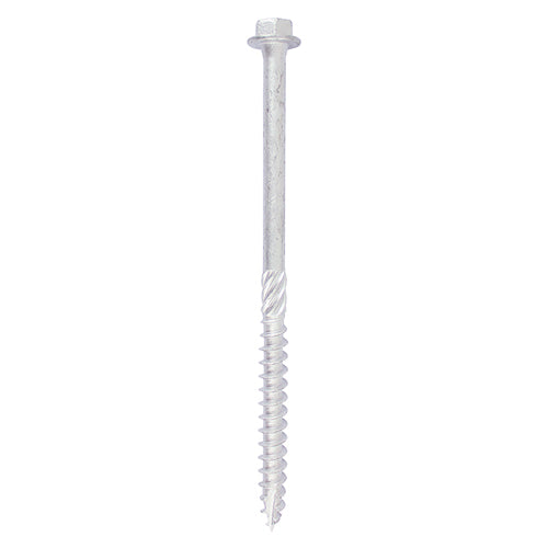 Heavy Duty Timber Screws Hex Flange Head Exterior Silver - 8.0 x 100 Image
