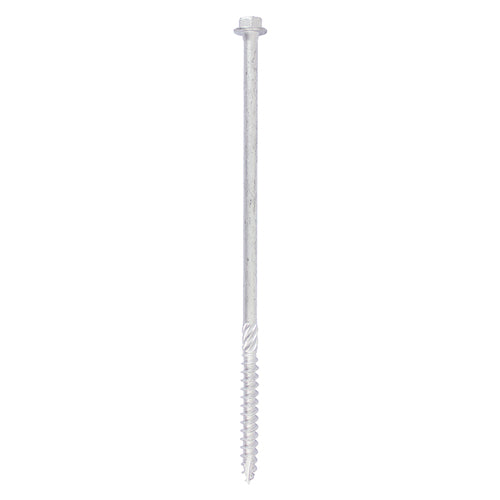 Heavy Duty Timber Screws Hex Flange Head Exterior Silver - 10 x 160 Image