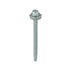 Self-Drilling Light Section Screws Exterior Silver with EPDM Washer - 5.5 x 70 Image