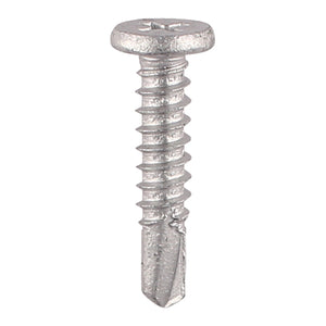 Self-Drilling Metal Framing Low Profile Pancake Head Exterior Silver Screws - 5.5 x 19 Image