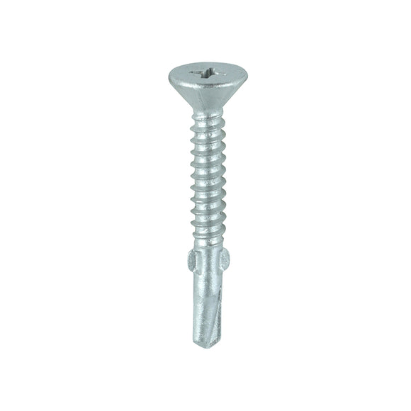 Self-Drilling Wing-Tip Steel to Timber Light Section Exterior Silver Screws  - 4.8 x 38 Image