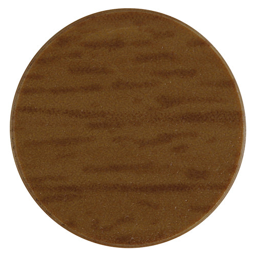 Self-Adhesive Screw Cover Caps Natural Walnut - 13mm Image