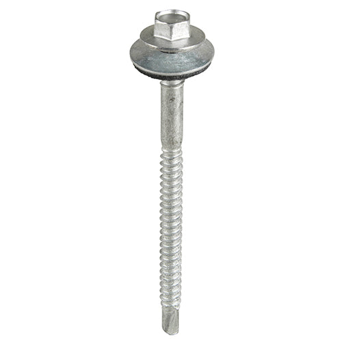 Self-Drilling Light Section Composite Panel Screws Exterior Silver with EPDM Washer - 5.5/6.3 x 82 Image