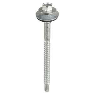 Self-Drilling Light Section Composite Panel Screws Exterior Silver with EPDM Washer - 5.5/6.3 x 98 Image