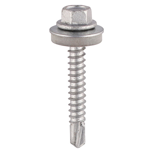 Self-Drilling Light Section A2 Stainless Steel Bi-Metal Screws with EPDM Washer - 5.5 x 100 Image