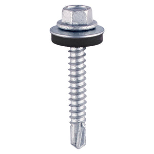 Self-Drilling Light Section Silver Screws with EPDM Washer - 5.5 x 60 Image