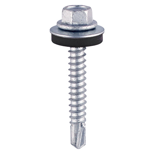 Self-Drilling Light Section Silver Screws with EPDM Washer - 5.5 x 60 Image