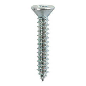 Self-Tapping Countersunk Silver Screws - 8 x 1 Image