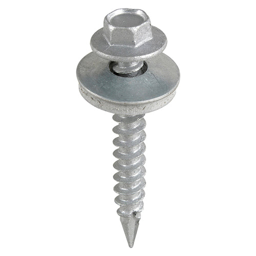 Slash Point Sheet Metal to Timber Screws Exterior Silver with EPDM Washer - 6.3 x 32 Image