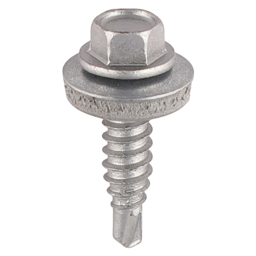 Sheet Steel Stitching Screws Exterior Silver with EPDM Washer - 6.3 x 25 Image
