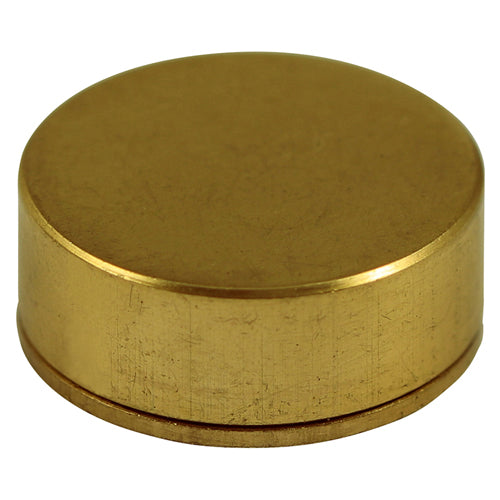 Threaded Screw Caps Solid Brass Polished Brass - 14mm Image