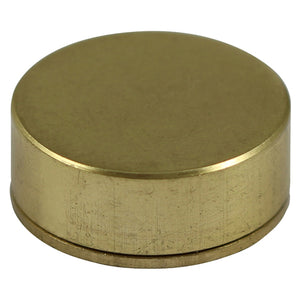 Threaded Screw Caps Solid Brass Satin Brass - 16mm Image