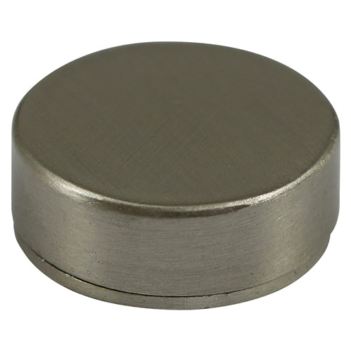 Threaded Screw Caps Solid Brass Satin Nickel - 12mm Image