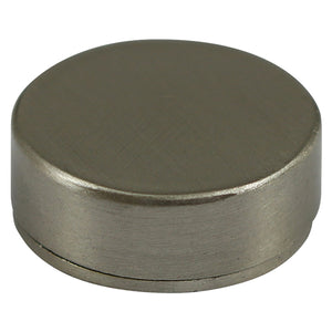 Threaded Screw Caps Solid Brass Satin Nickel - 18mm Image