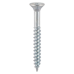 Twin-Threaded Countersunk Silver Woodscrews - 10 x 2 Image