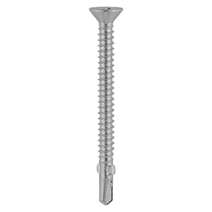 Self-Drilling Wing-Tip Steel to Timber Light Section Exterior Silver Screws  - 4.2 x 38 Image