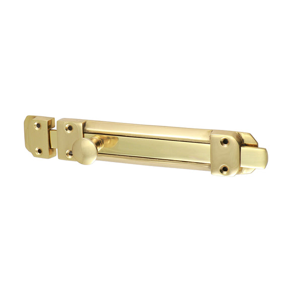 Contract Flat Section Bolt Polished Brass - 210 x 35mm Image