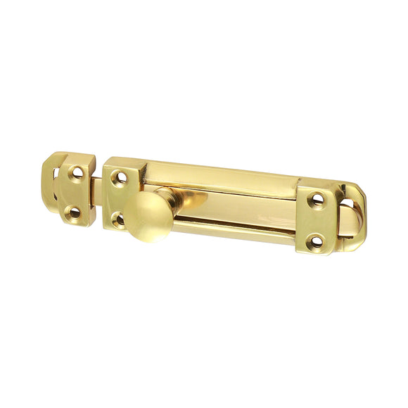 Contract Flat Section Bolt Polished Brass - 110 x 25mm Image