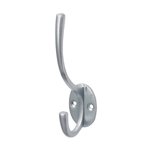 Hat & Coat Hook Satin Chrome - 125 x 32mm Image