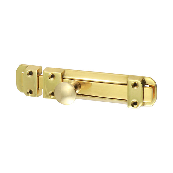 Contract Flat Section Bolt Polished Brass - 135 x 30mm Image