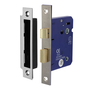 Bathroom Lock Satin Nickel - 78mm Image