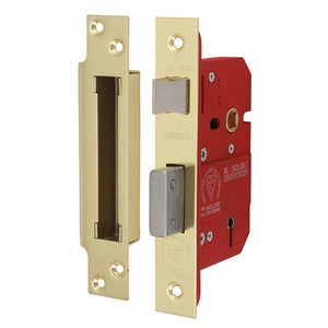 5 Lever British Standard Sashlock Electro Brass - 66mm Image