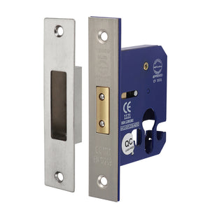 Euro Deadlock Satin Nickel - 66mm Image