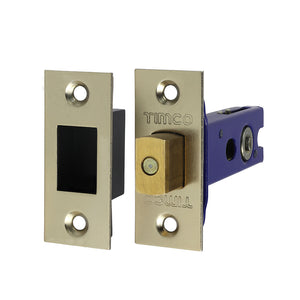 Architectural Tubular Deadbolt Electro Brass & Satin Nickel - 78mm Image