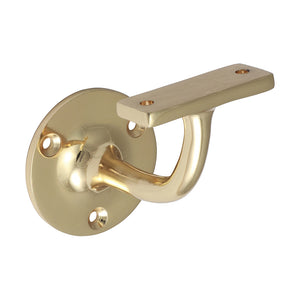 Handrail Bracket Polished Brass - 64mm Image