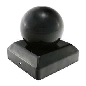 Ball Fence Post Cap Epoxy Black - 50mm Image