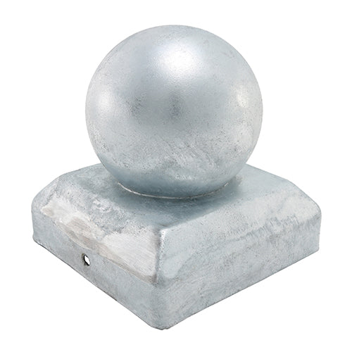 Ball Fence Post Cap Hot Dipped Galvanised - 50mm Image
