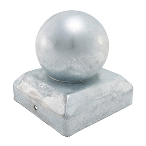 Ball Fence Post Cap Hot Dipped Galvanised - 75mm Image