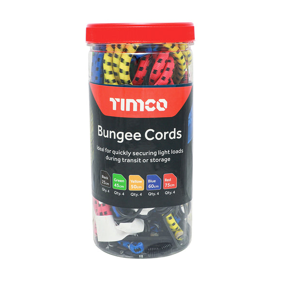 Bungee Cords with Laminated Hook Mixed Pack - 20pcs Image