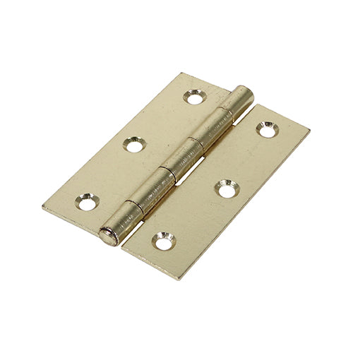 Butt Hinges Fixed Pin (1838) Steel Electro Brass - 90 x 60 Image