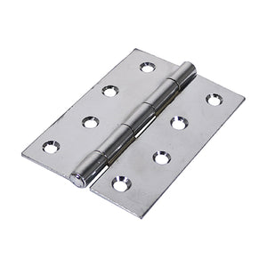 Butt Hinges Fixed Pin (1838) Steel Polished Chrome - 75 x 50 Image